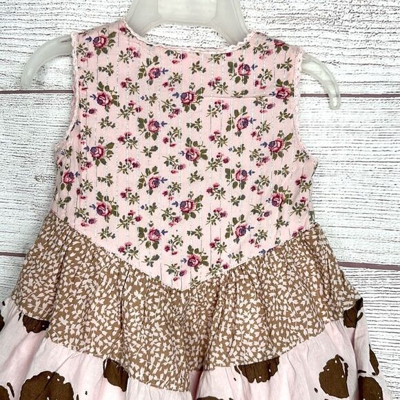 Cutey couture Summer Dress Button Down Cotton Pink Floral Sleeveless 2-3 year - Picture 4 of 10